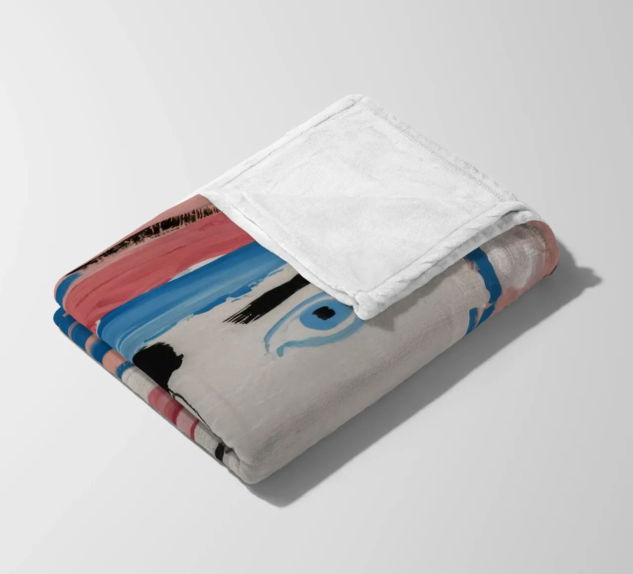 Gefragmenteerd abstract gezicht fleecedeken van Lunar Templar