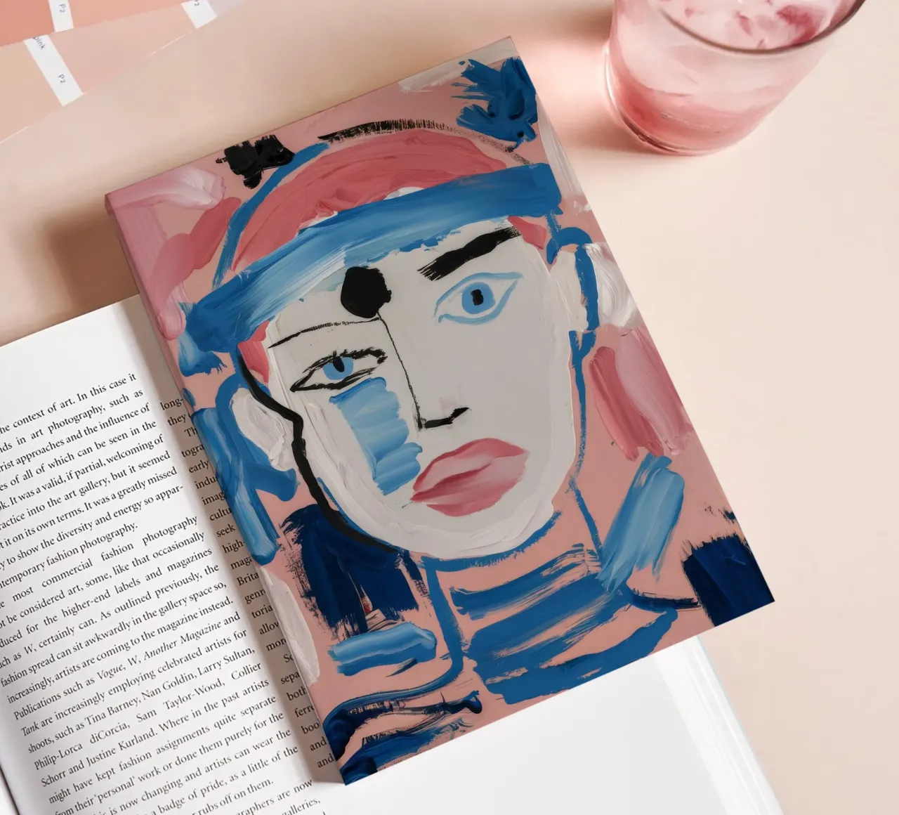 Fragmented Abstract Face notebook by Lunar Templar