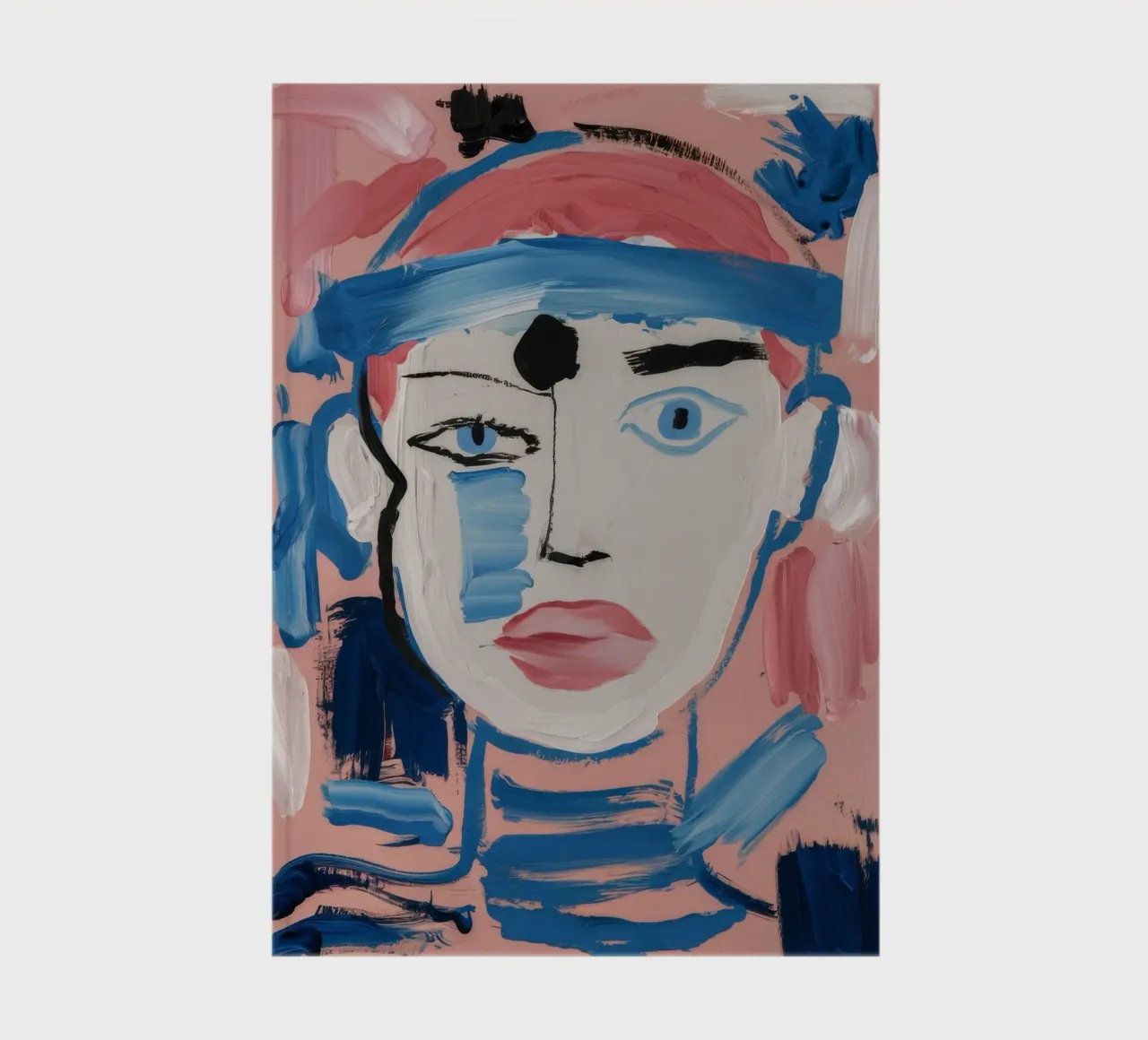Fragmented Abstract Face notebook by Lunar Templar
