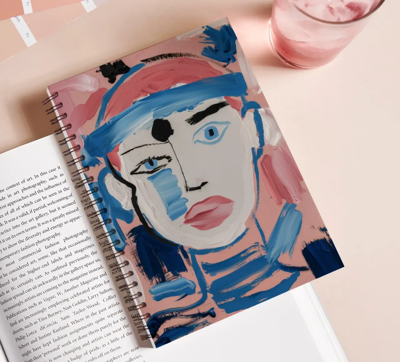 Fragmented Abstract Face spiral notebook by Lunar Templar