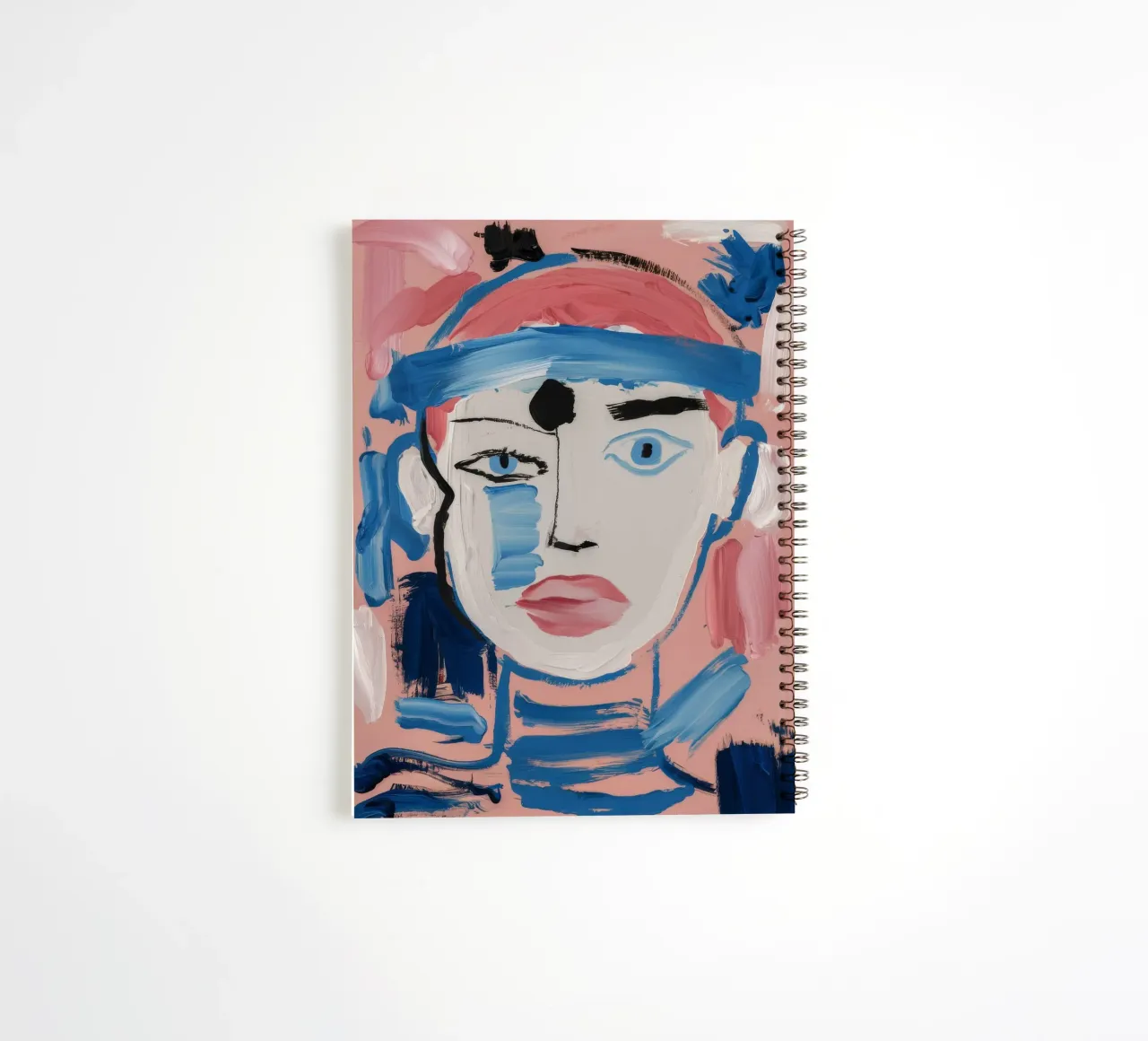 Fragmented Abstract Face spiral notebook by Lunar Templar