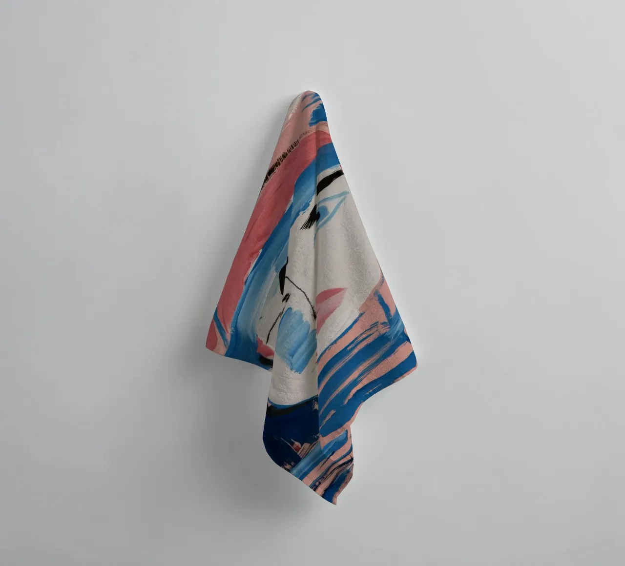 Gefragmenteerd abstract gezicht badhanddoek van Lunar Templar