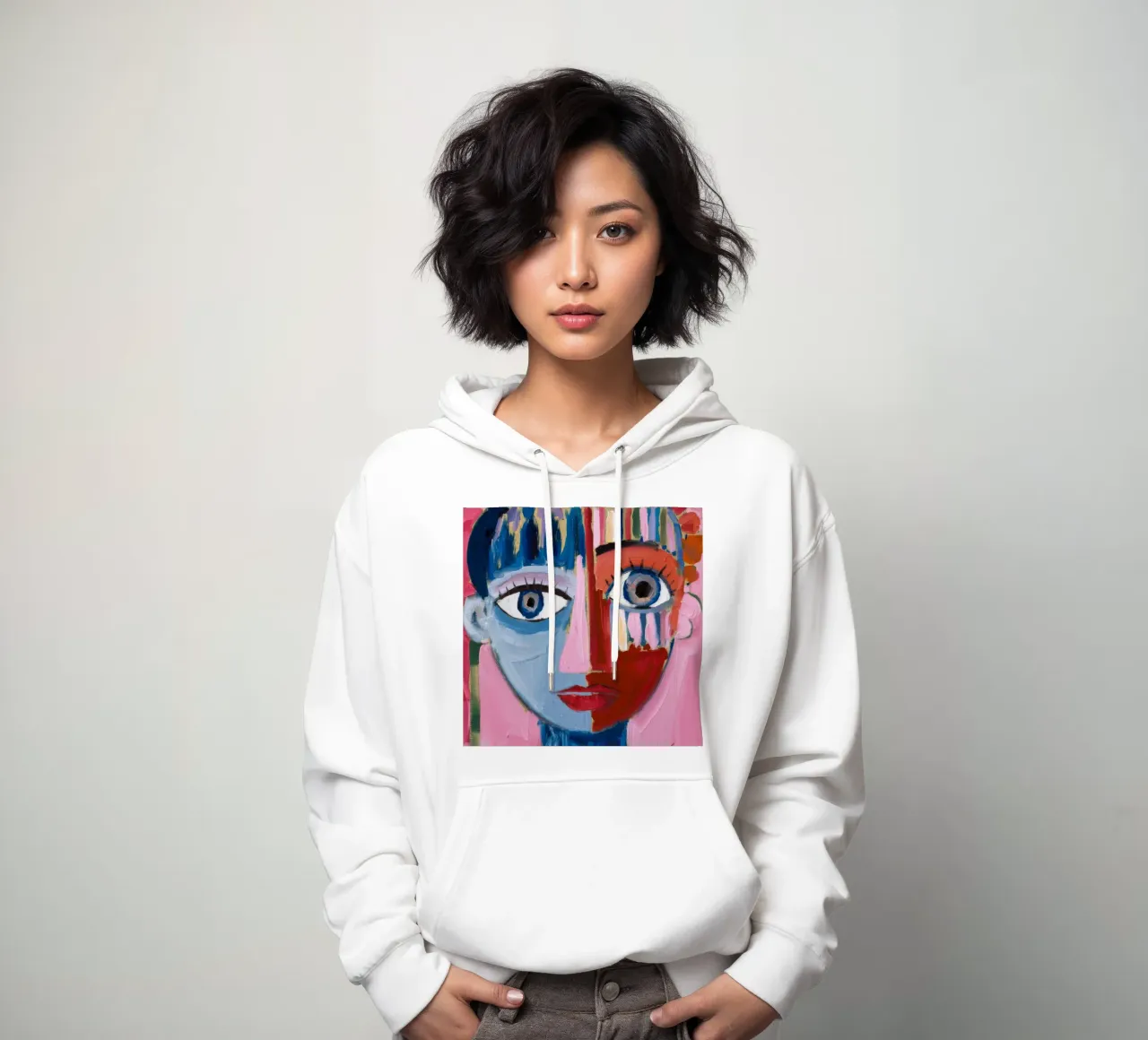 Carácter abstracto dinámico sudadera con capucha de Lunar Templar