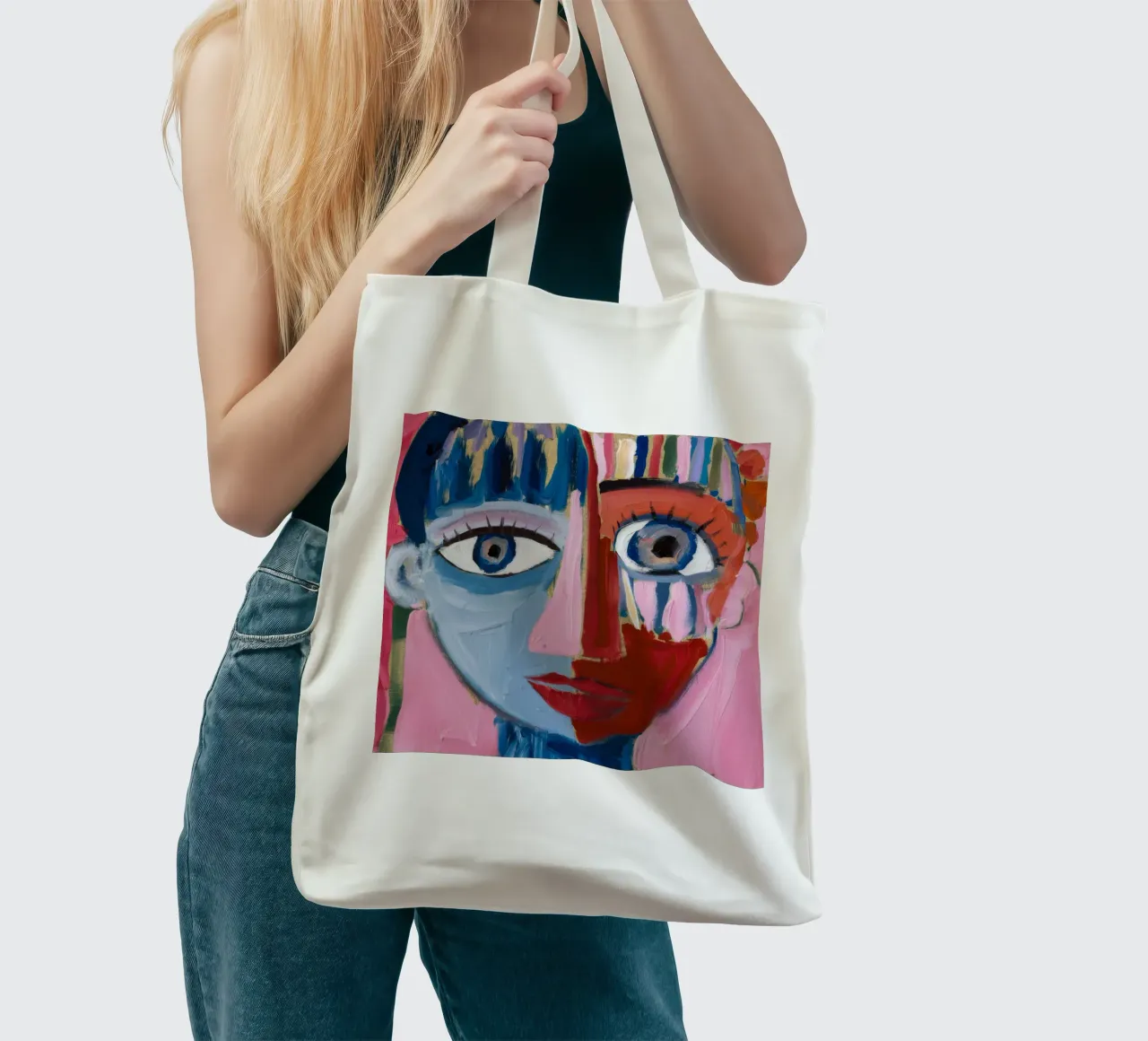 Dynamic Abstract Character tote bag by Lunar Templar