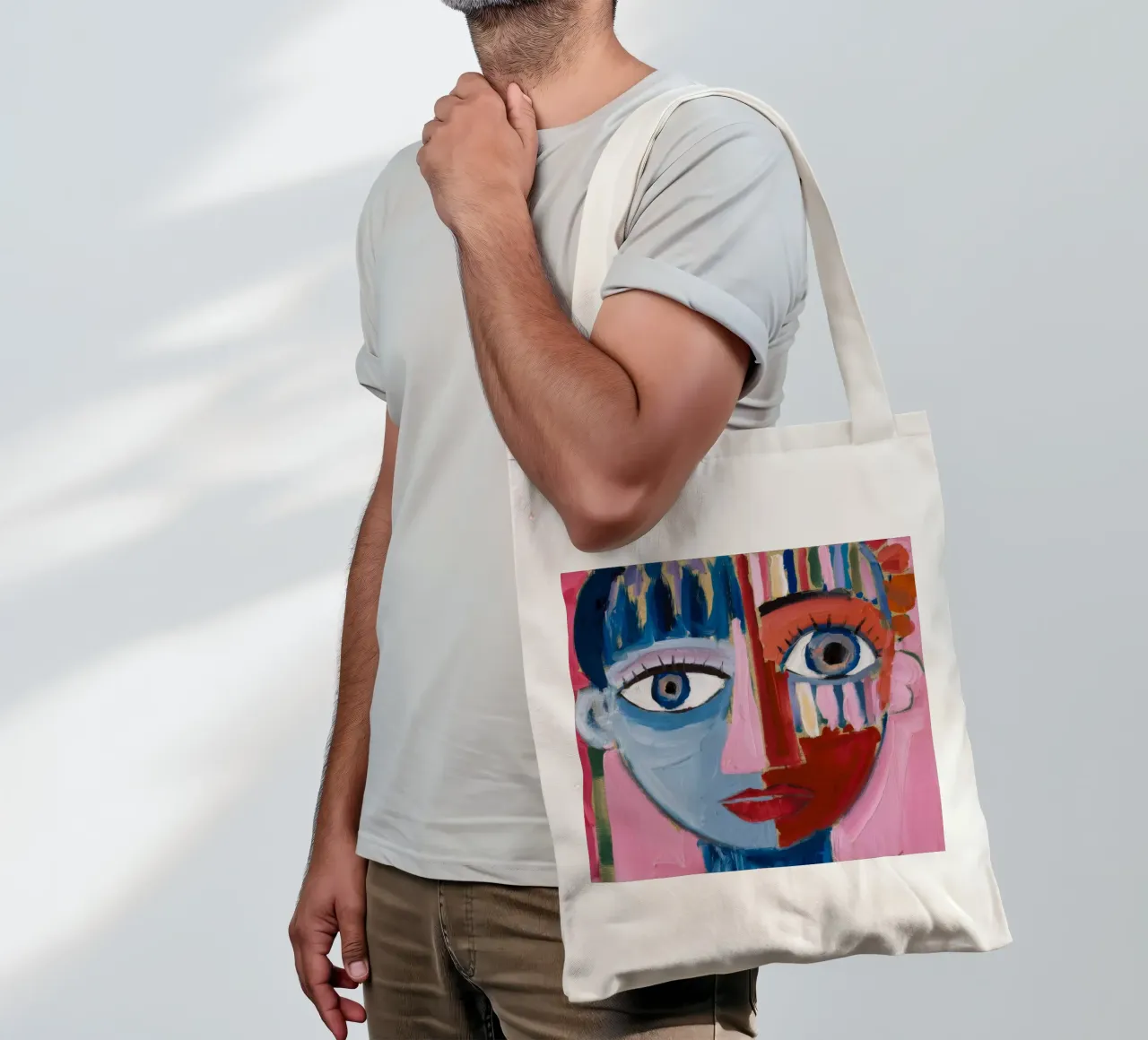 Dynamic Abstract Character tote bag by Lunar Templar
