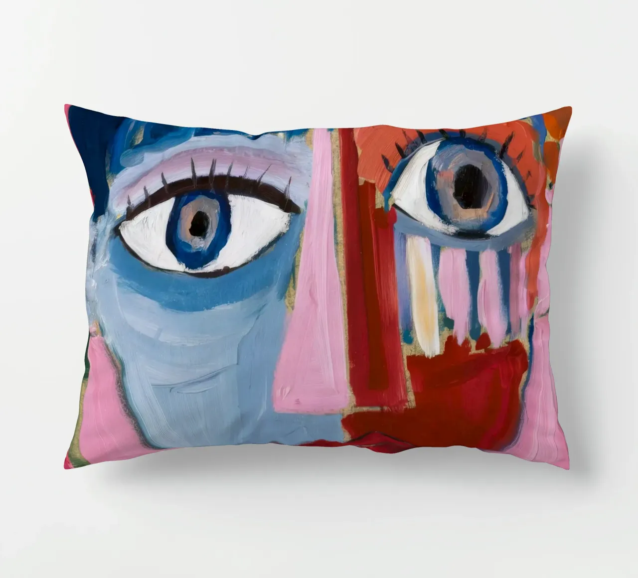 Dynamic Abstract Character decorative cushion by Lunar Templar