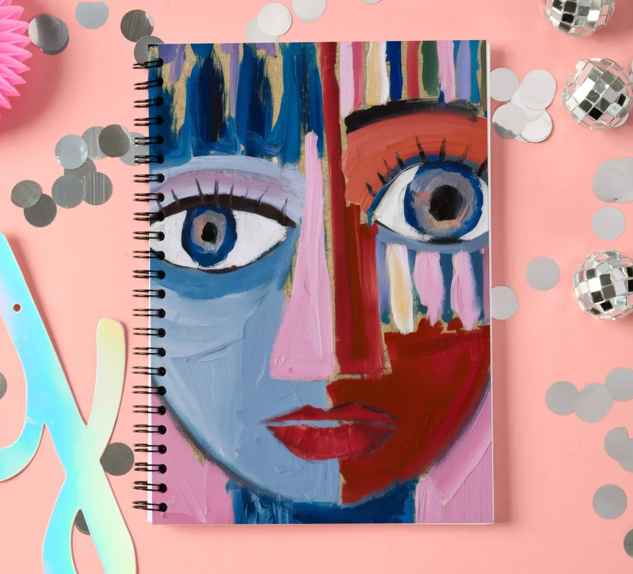 Dynamic Abstract Character spiral notebook by Lunar Templar