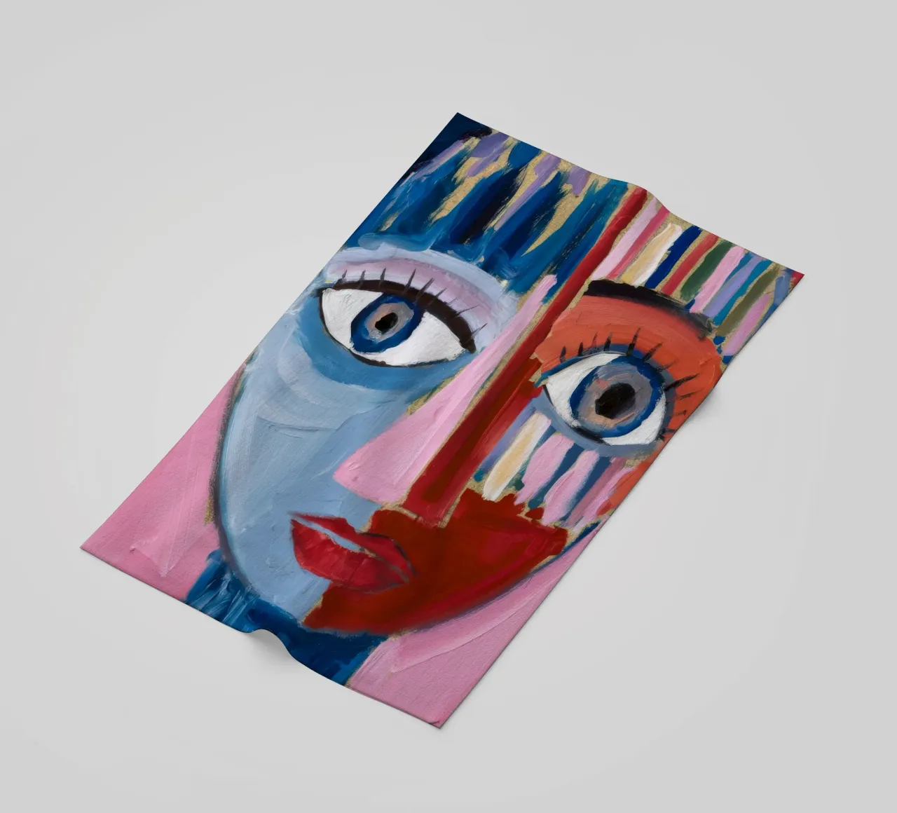 Dynamic Abstract Character beach towel by Lunar Templar