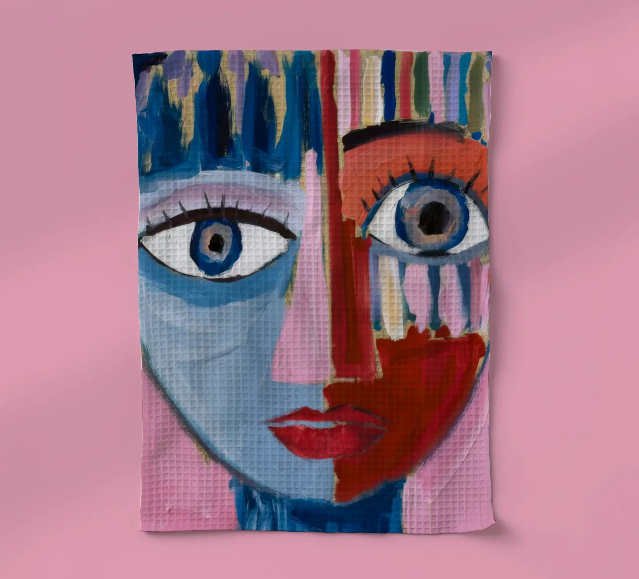 Dynamic Abstract Character tea towel by Lunar Templar