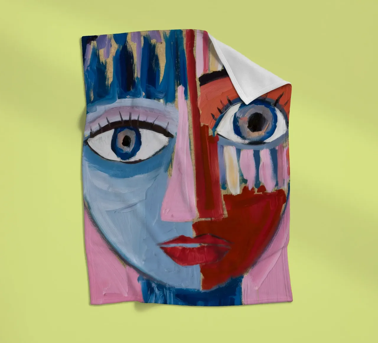 Dynamic Abstract Character fleece blanket by Lunar Templar