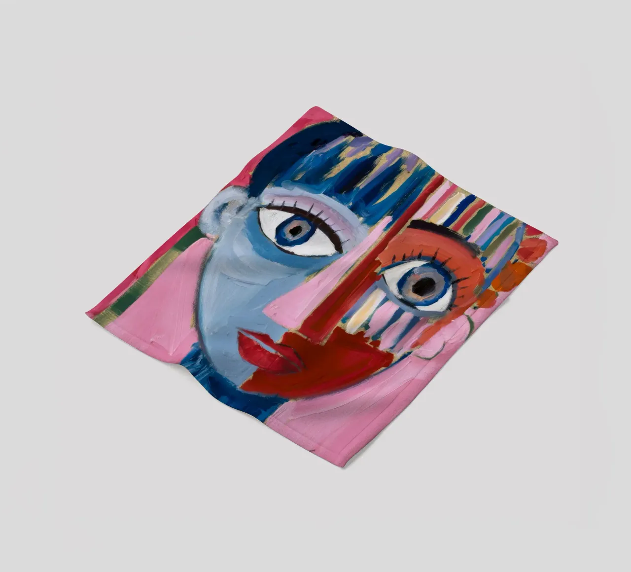 Dynamic Abstract Character fleece blanket by Lunar Templar