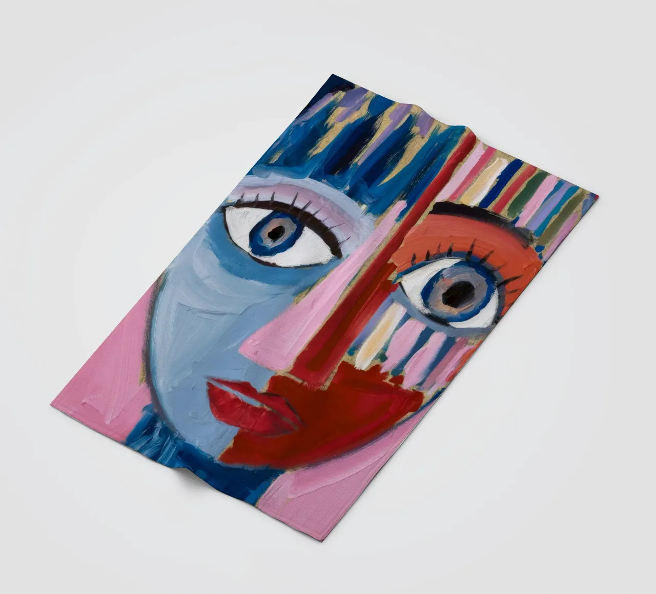 Dynamic Abstract Character fleece blanket by Lunar Templar