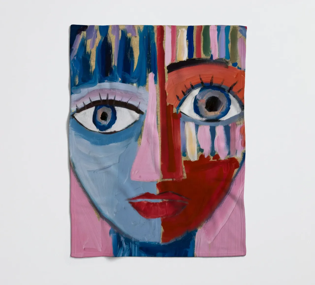 Dynamic Abstract Character fleece blanket by Lunar Templar