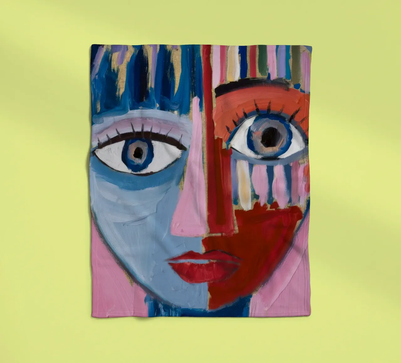 Dynamic Abstract Character fleece blanket by Lunar Templar