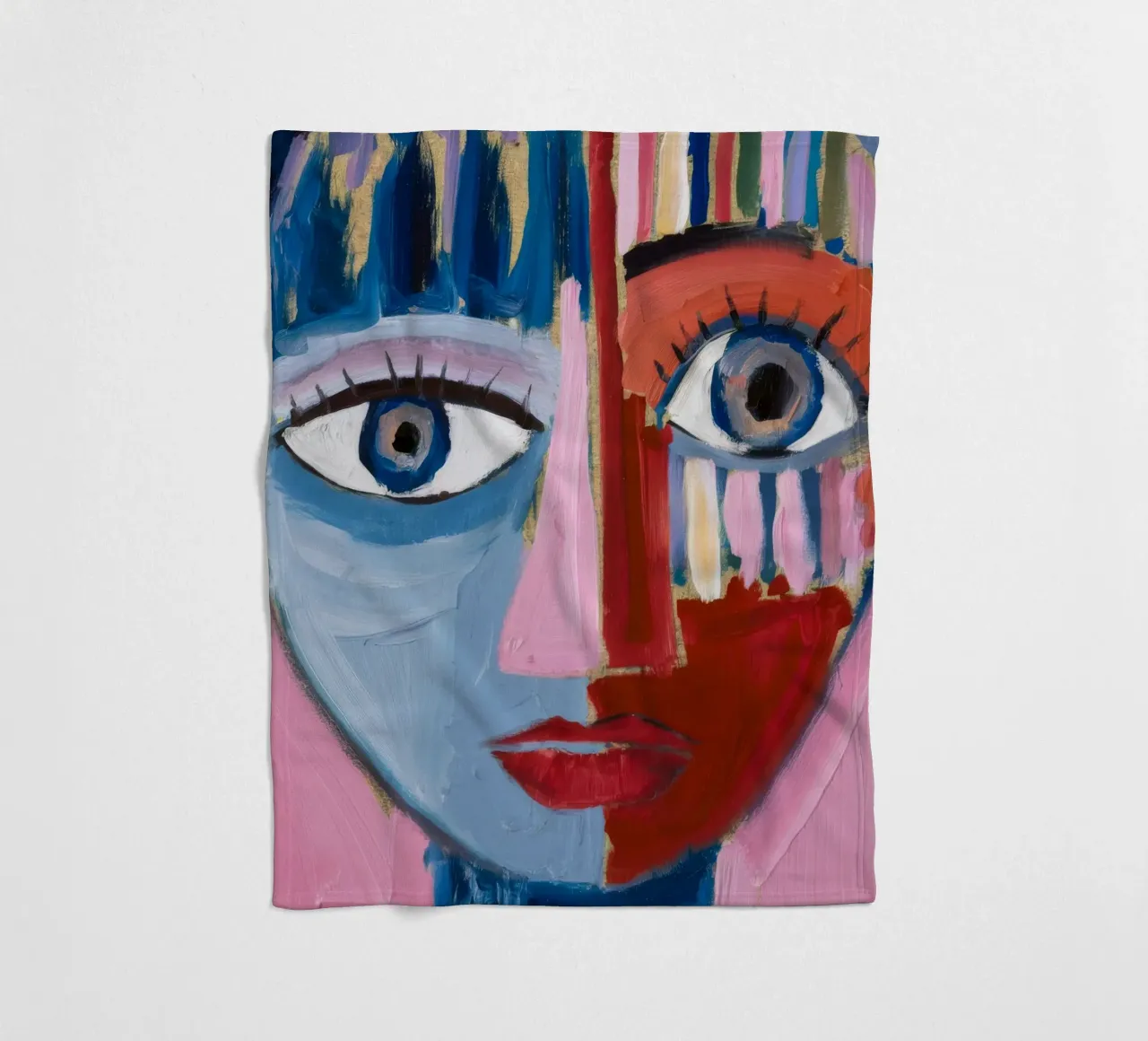 Dynamic Abstract Character fleece blanket by Lunar Templar