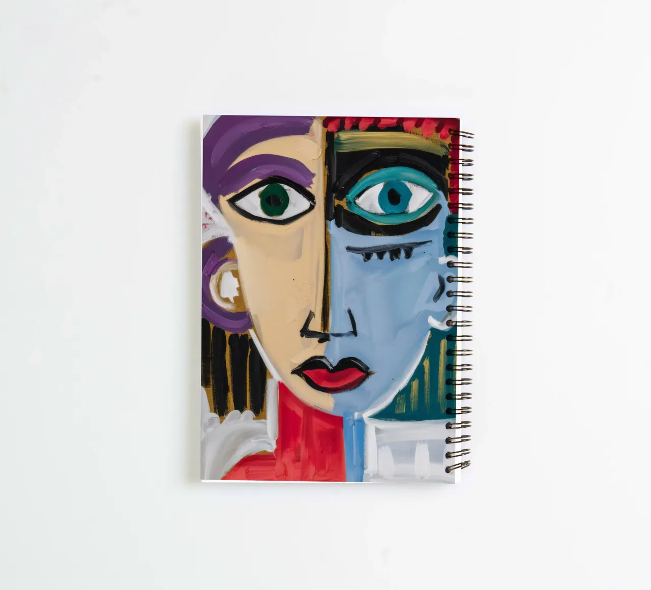 Whimsical Abstract Face spiral notebook by Lunar Templar