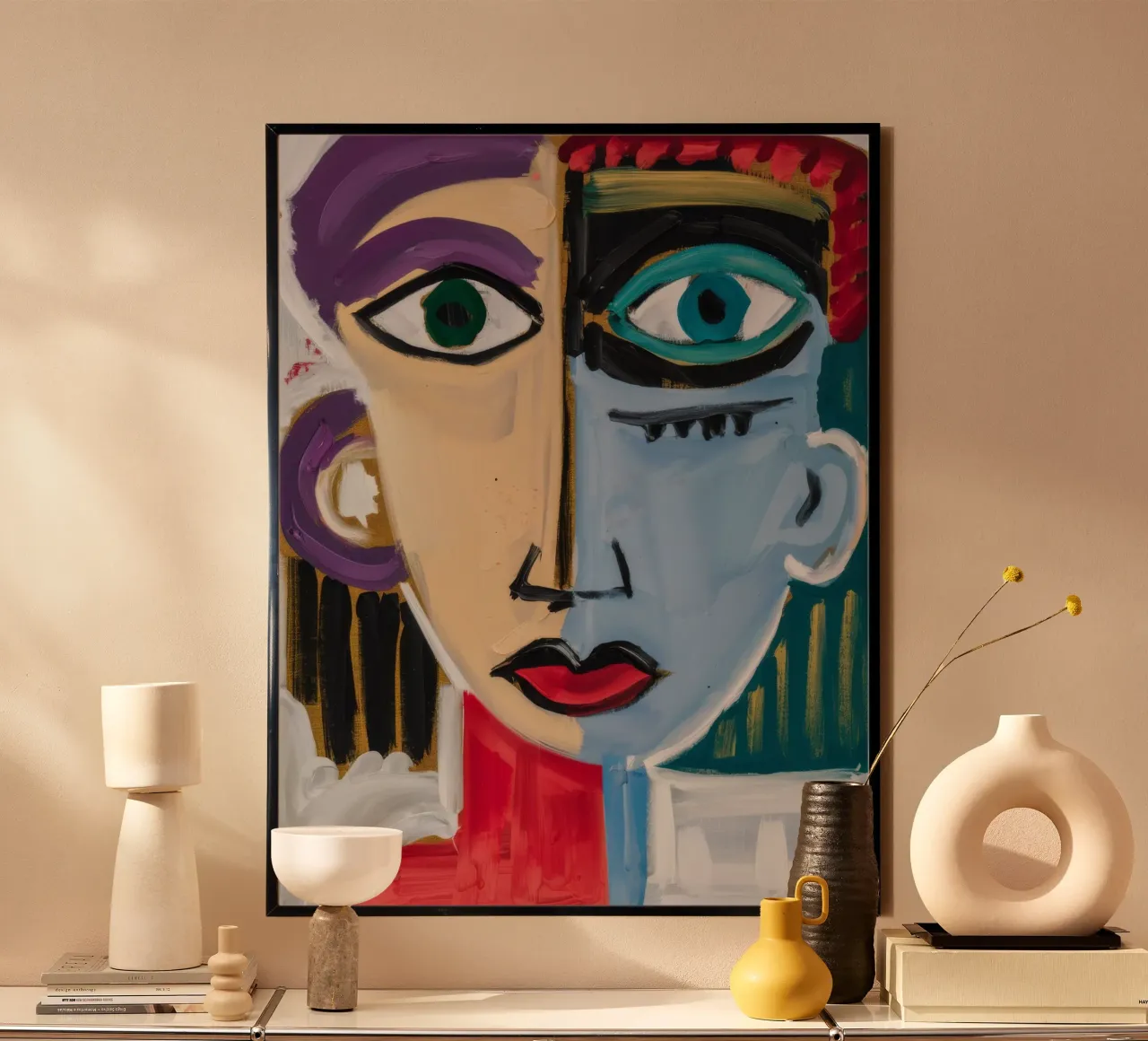 Whimsical Abstract Face hahnemühle by Lunar Templar