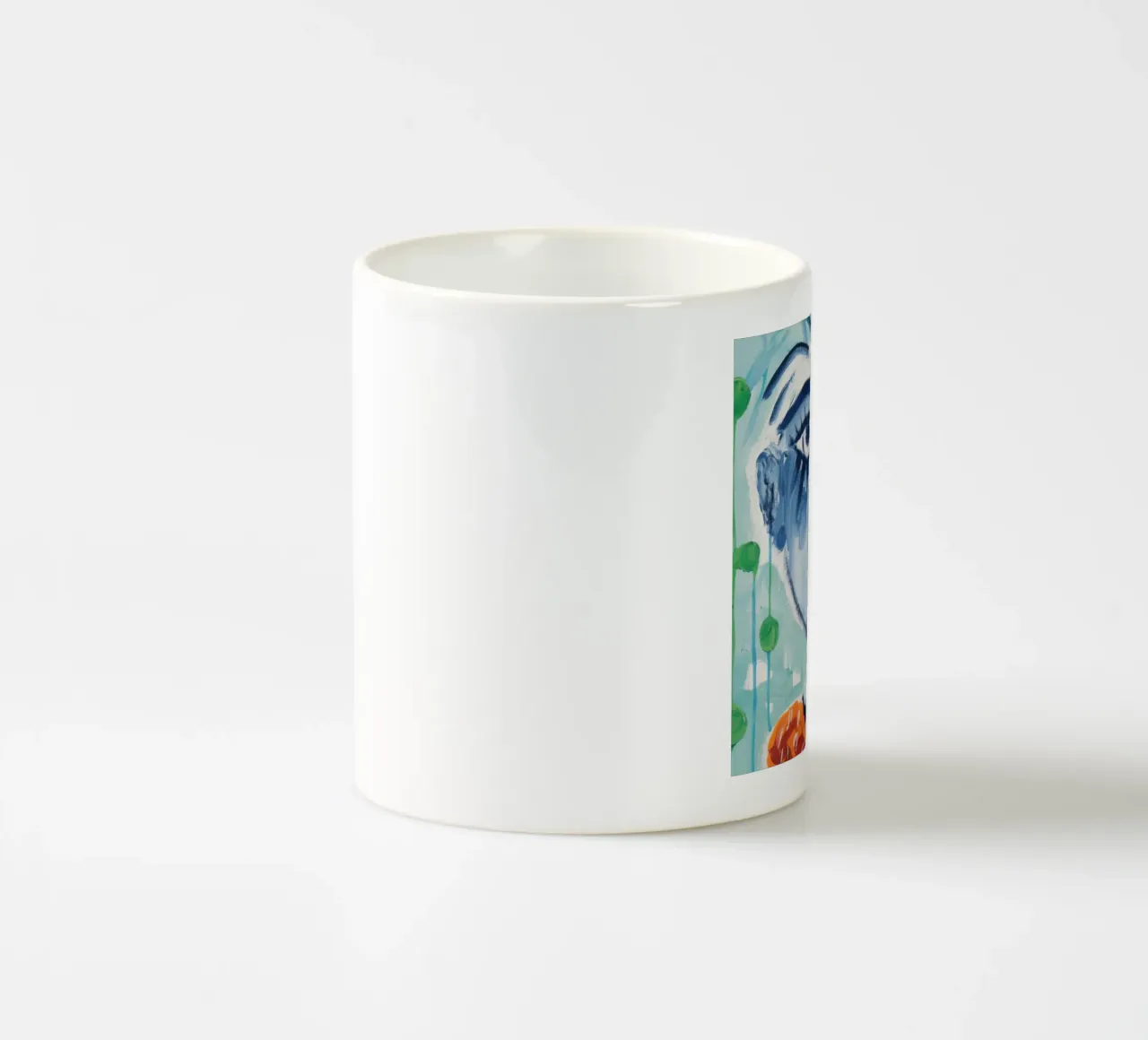 Ritratto geometrico in grassetto tazza in ceramica da Lunar Templar