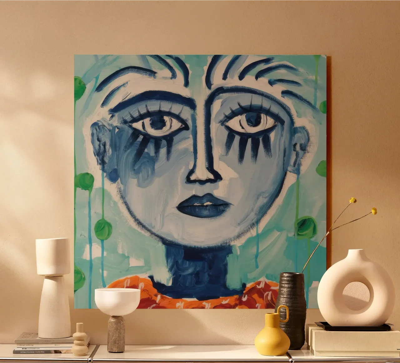 Bold Geometric Portrait alu-dibond by Lunar Templar