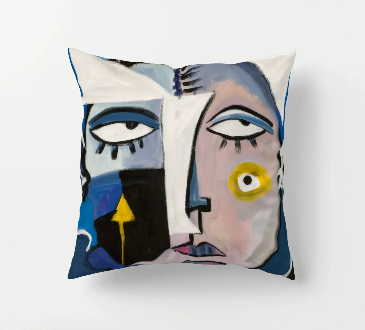 Vibrant Abstract Character decorative cushion by Lunar Templar