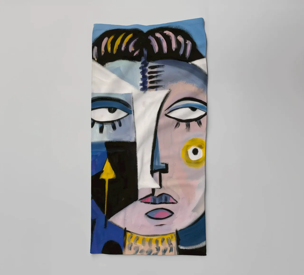 Vibrant Abstract Character towel by Lunar Templar