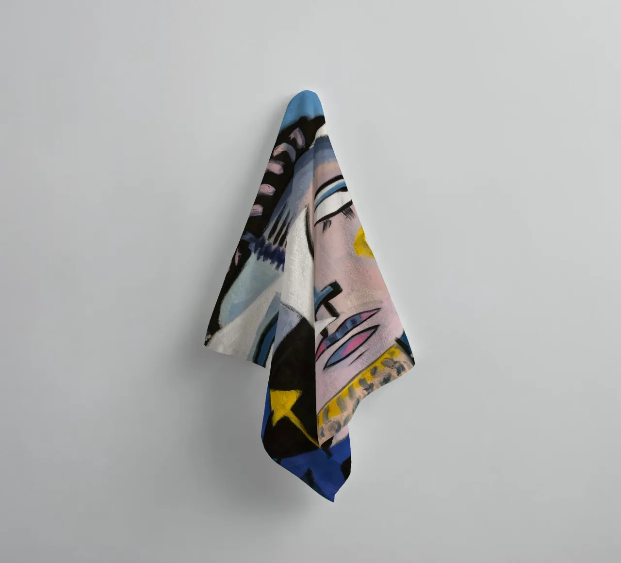 Vibrant Abstract Character towel by Lunar Templar
