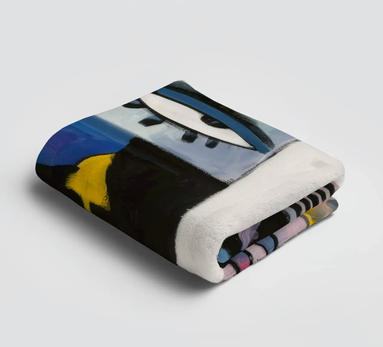 Vibrant Abstract Character towel by Lunar Templar