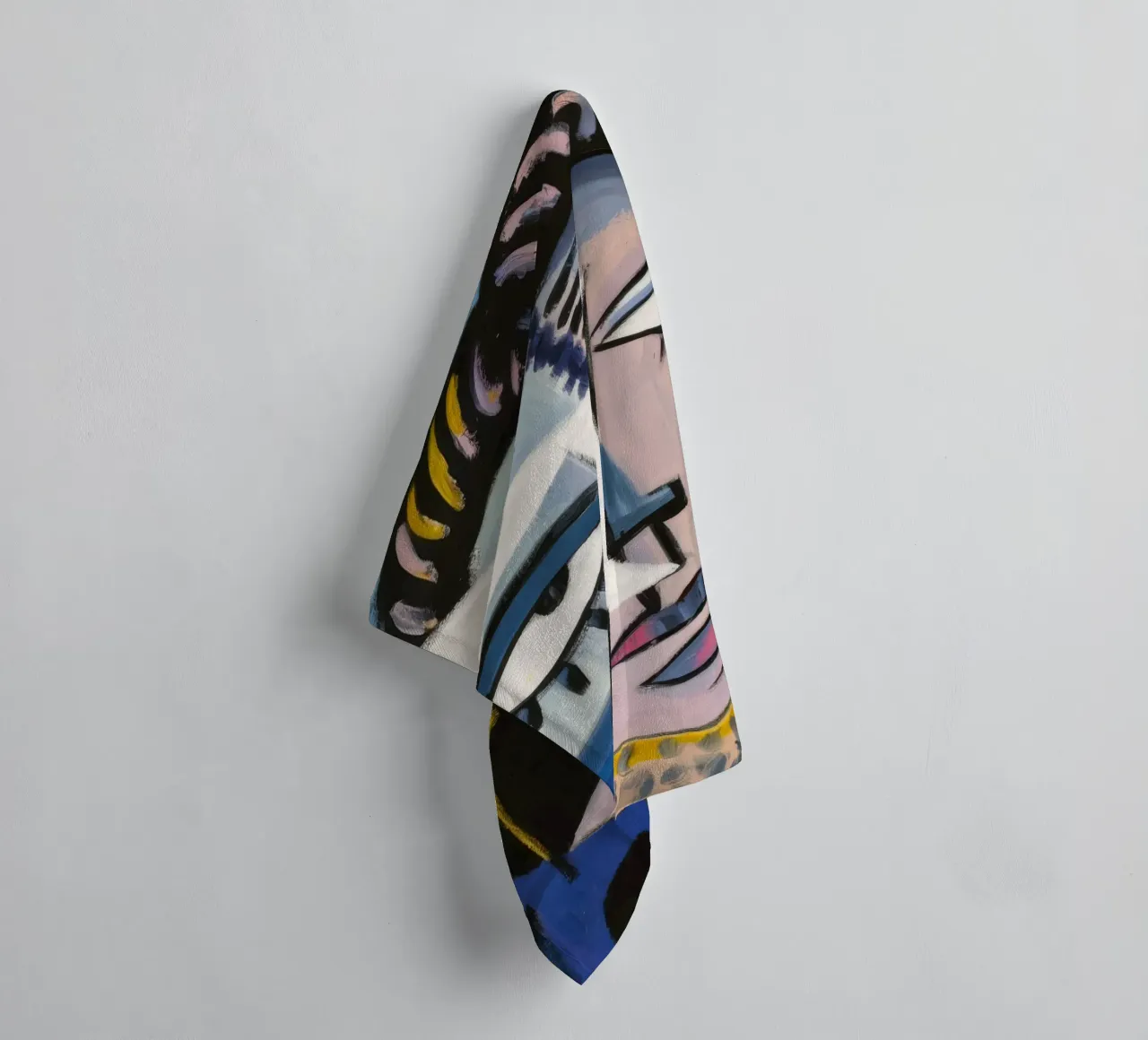 Vibrant Abstract Character towel by Lunar Templar