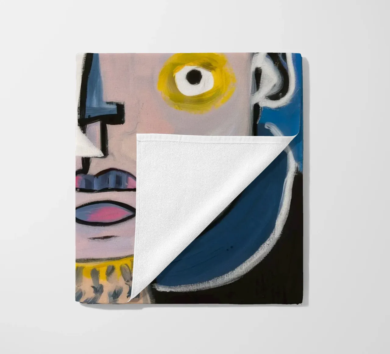 Vibrant Abstract Character beach towel by Lunar Templar
