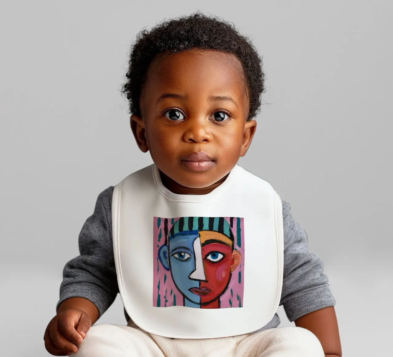 Surreal Abstract Vision baby bib by Lunar Templar