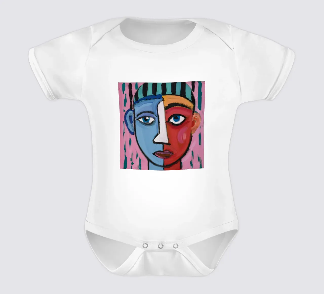 Surreal Abstract Vision short-sleeve baby romper by Lunar Templar