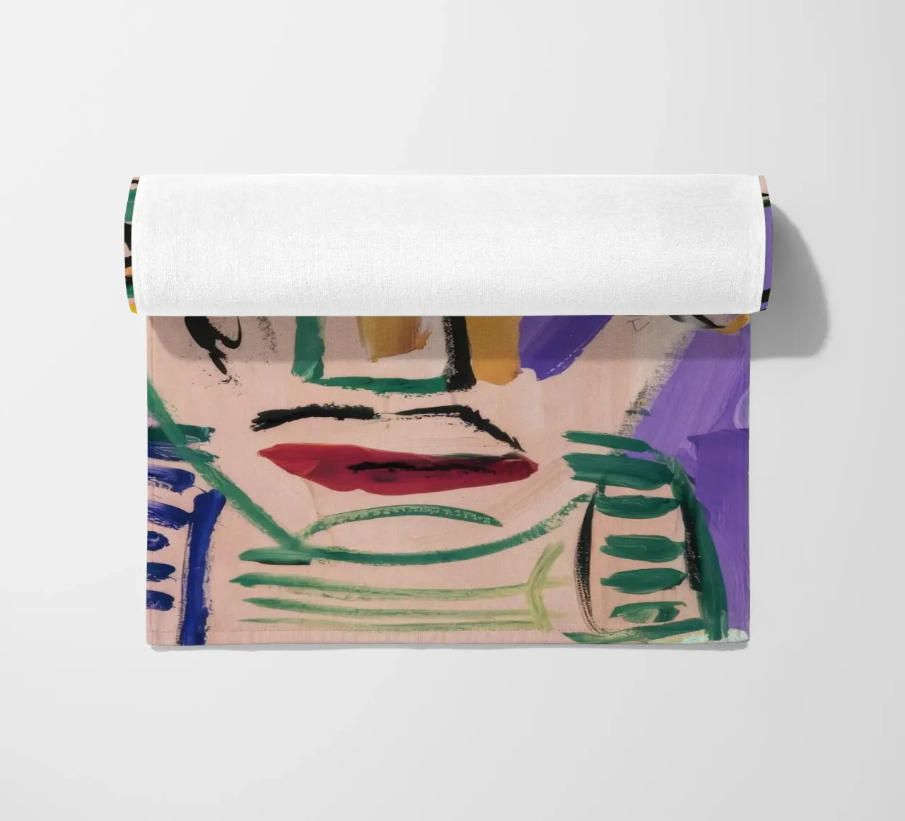 Abstract Portrait Masterpiece beach towel by Lunar Templar