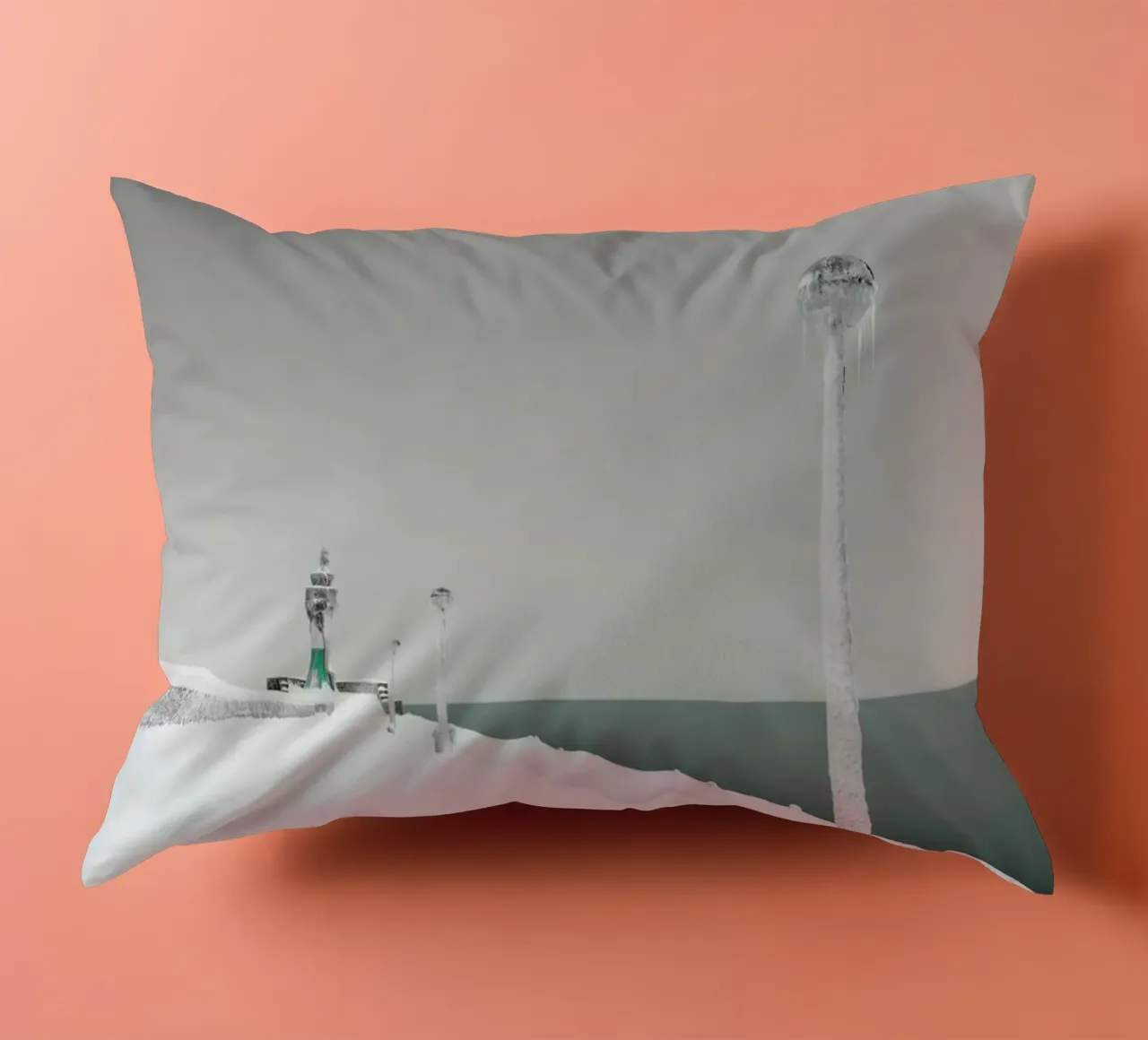 Ostmolenfeuer Sassnitz | Rügen 2021 decorative cushion by Håggard Photography | Ronny Behnert