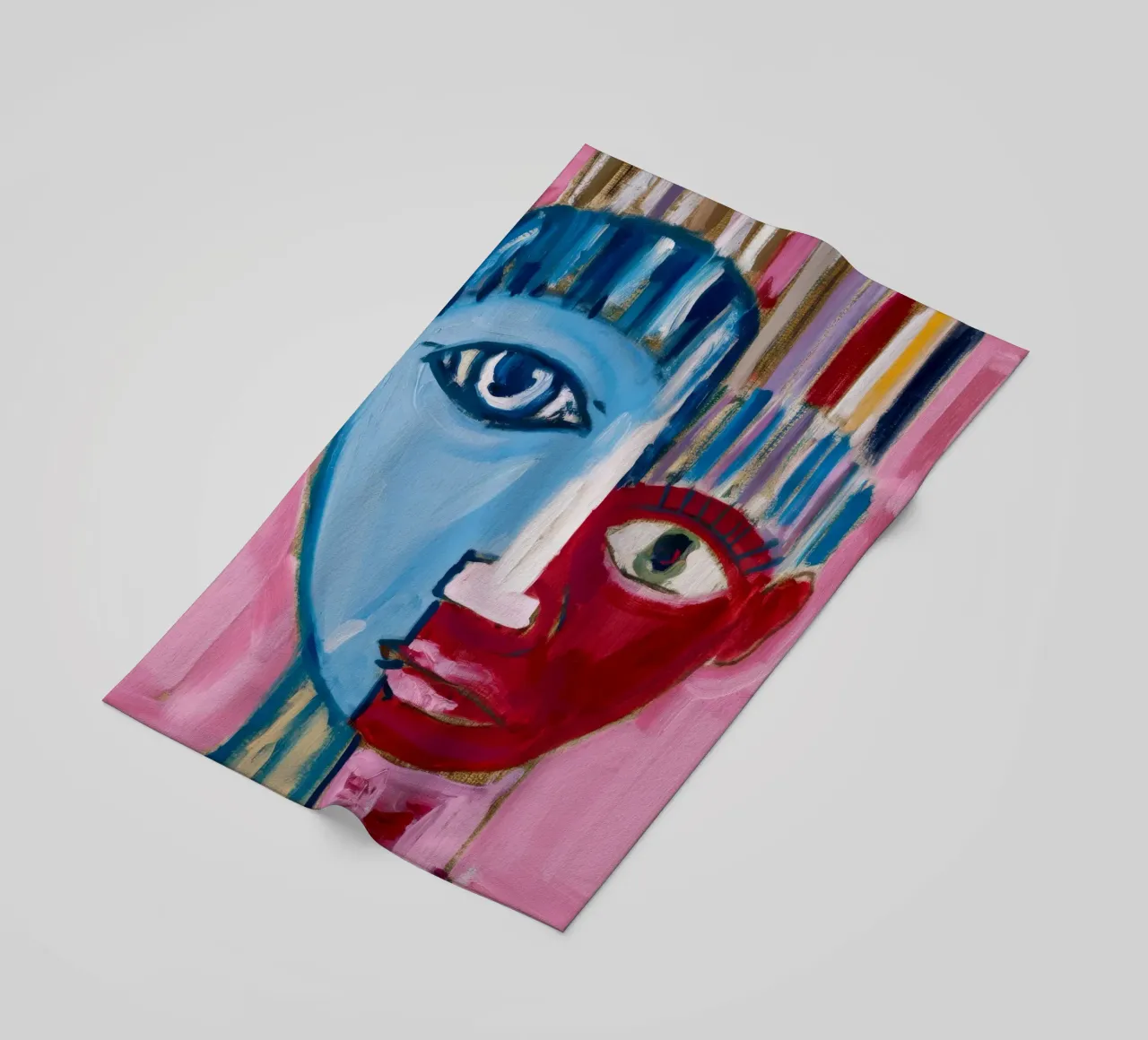 Vibrant Face Harmony serviette de plage de Lunar Templar