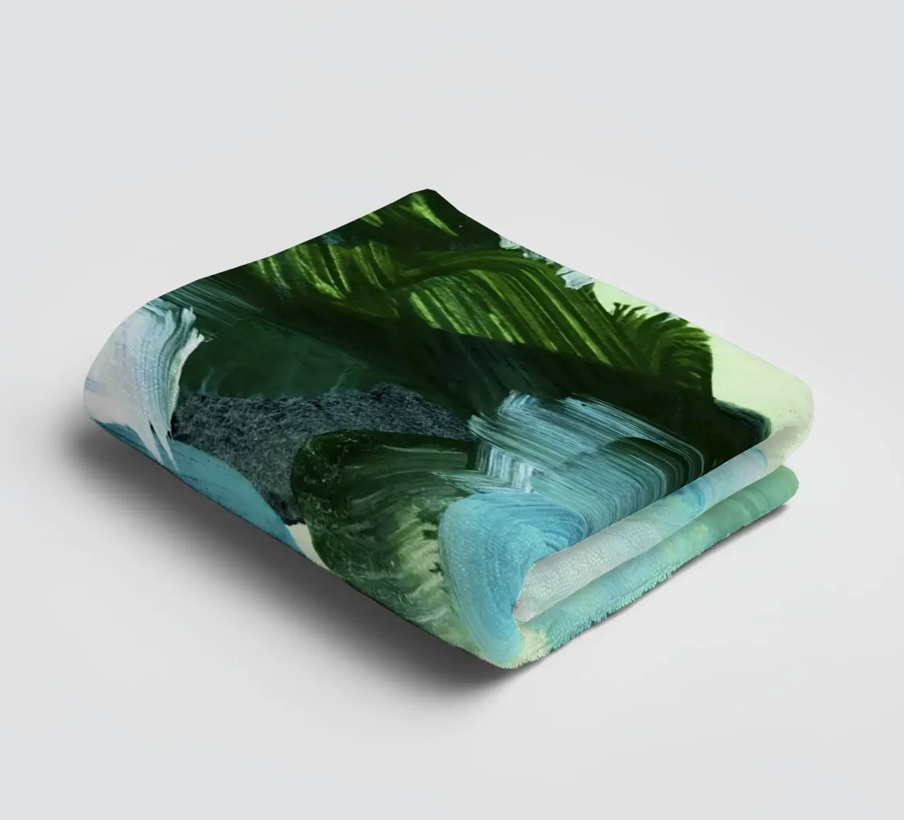 bluegreen brushstrokes asciugamano da bagno da IRIS LEHNHARDT FINE ART