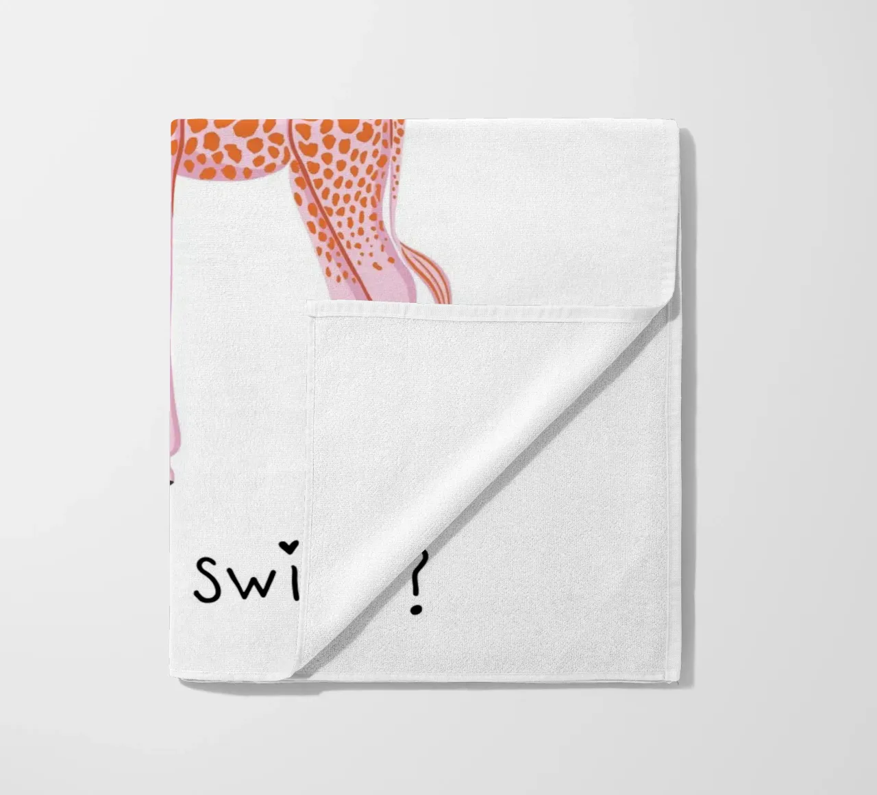 Wanna swim? Giraffe with float telo mare da Vivdesign