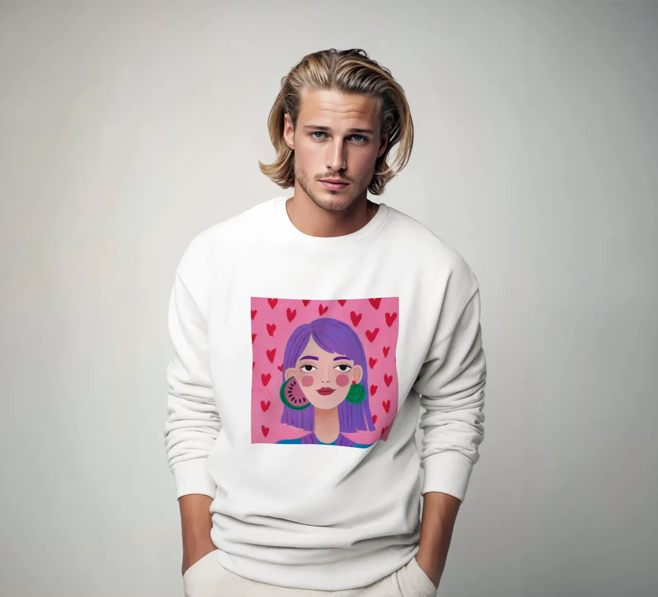 Sogno di cuore viola felpa da Ivory Frame
