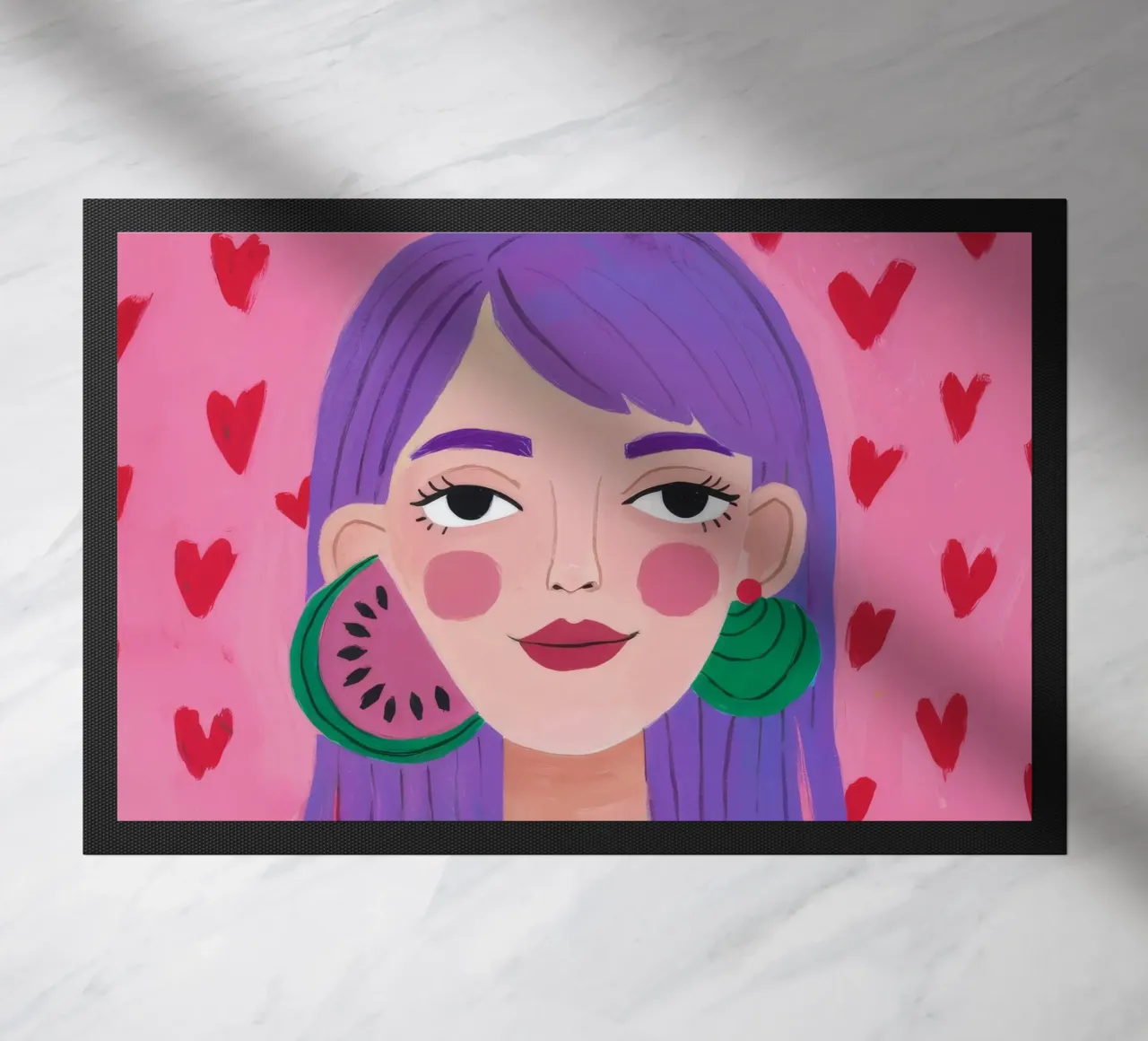 Sogno di cuore viola zerbino da Ivory Frame