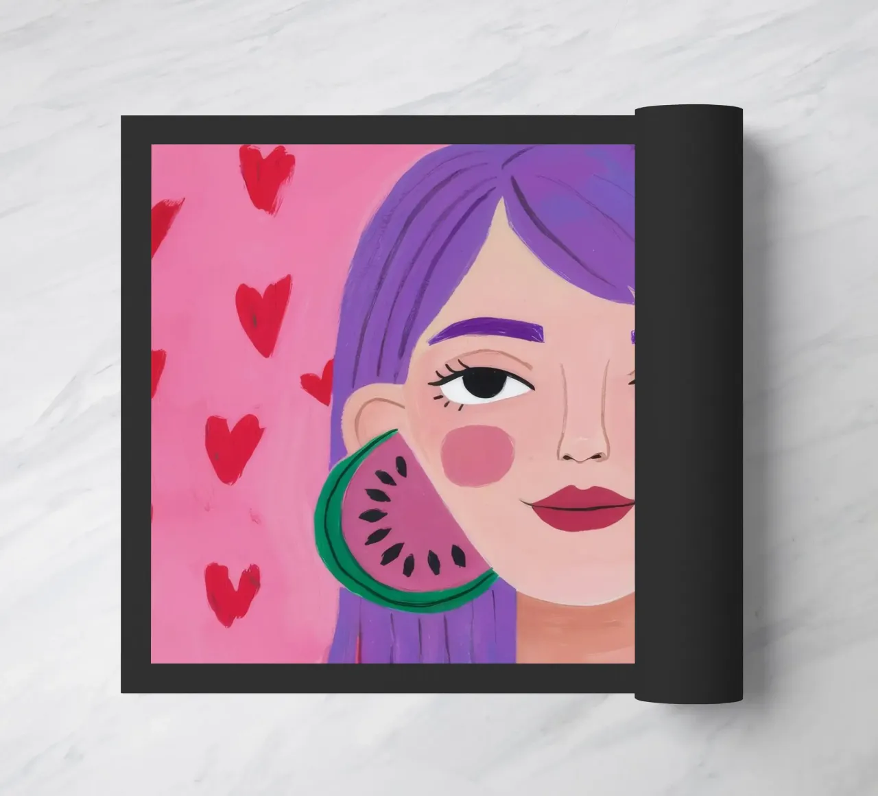 Sogno di cuore viola zerbino da Ivory Frame