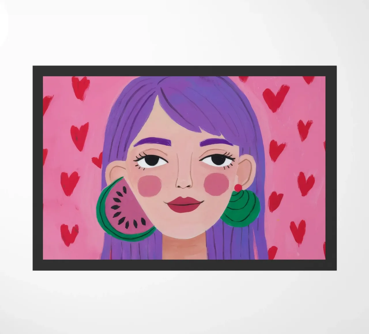 Sogno di cuore viola zerbino da Ivory Frame