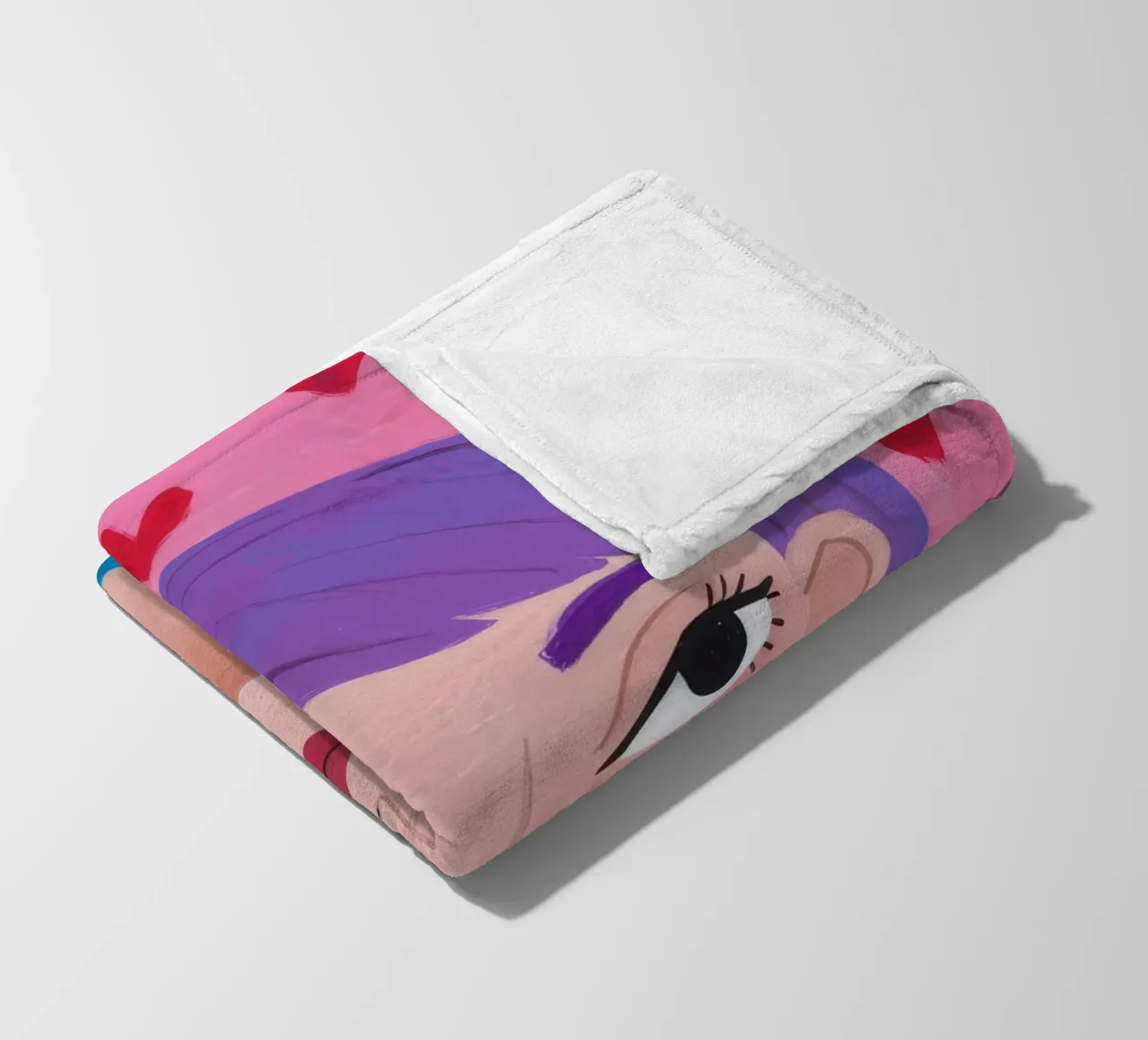 Sogno di cuore viola coperta in pile da Ivory Frame
