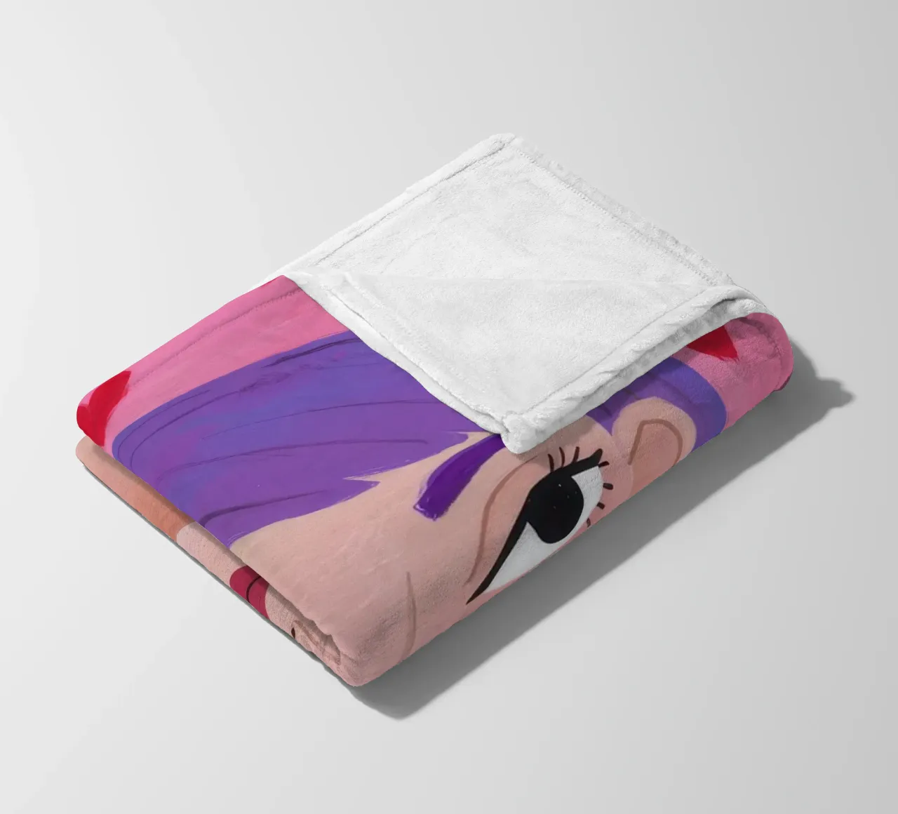 Sogno di cuore viola coperta in pile da Ivory Frame
