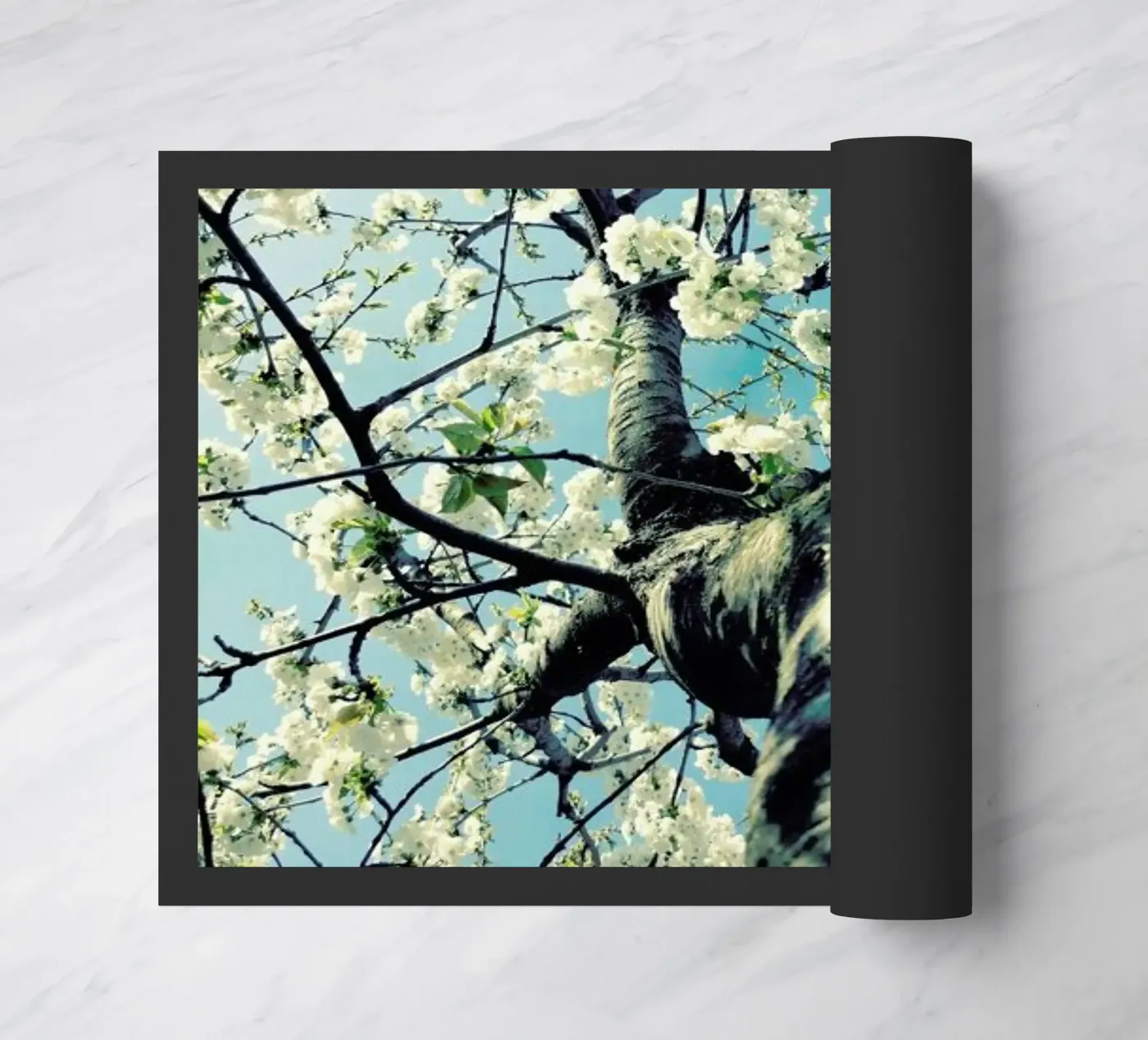 Under The Cherry Tree doormat by Angelo Cerantola