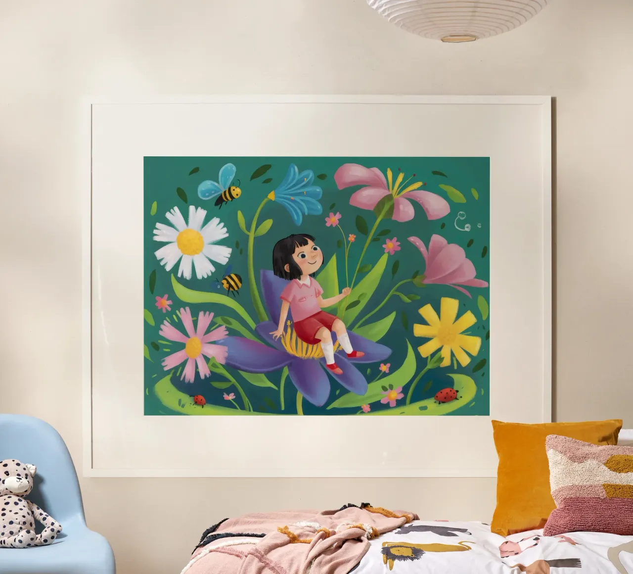 Whimsical Garden Serenity hahnemühle by Ivory Frame