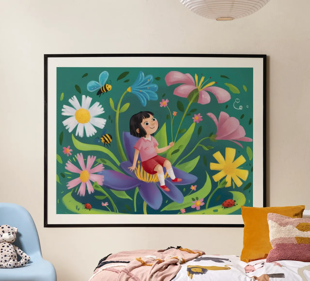 Whimsical Garden Serenity hahnemühle by Ivory Frame