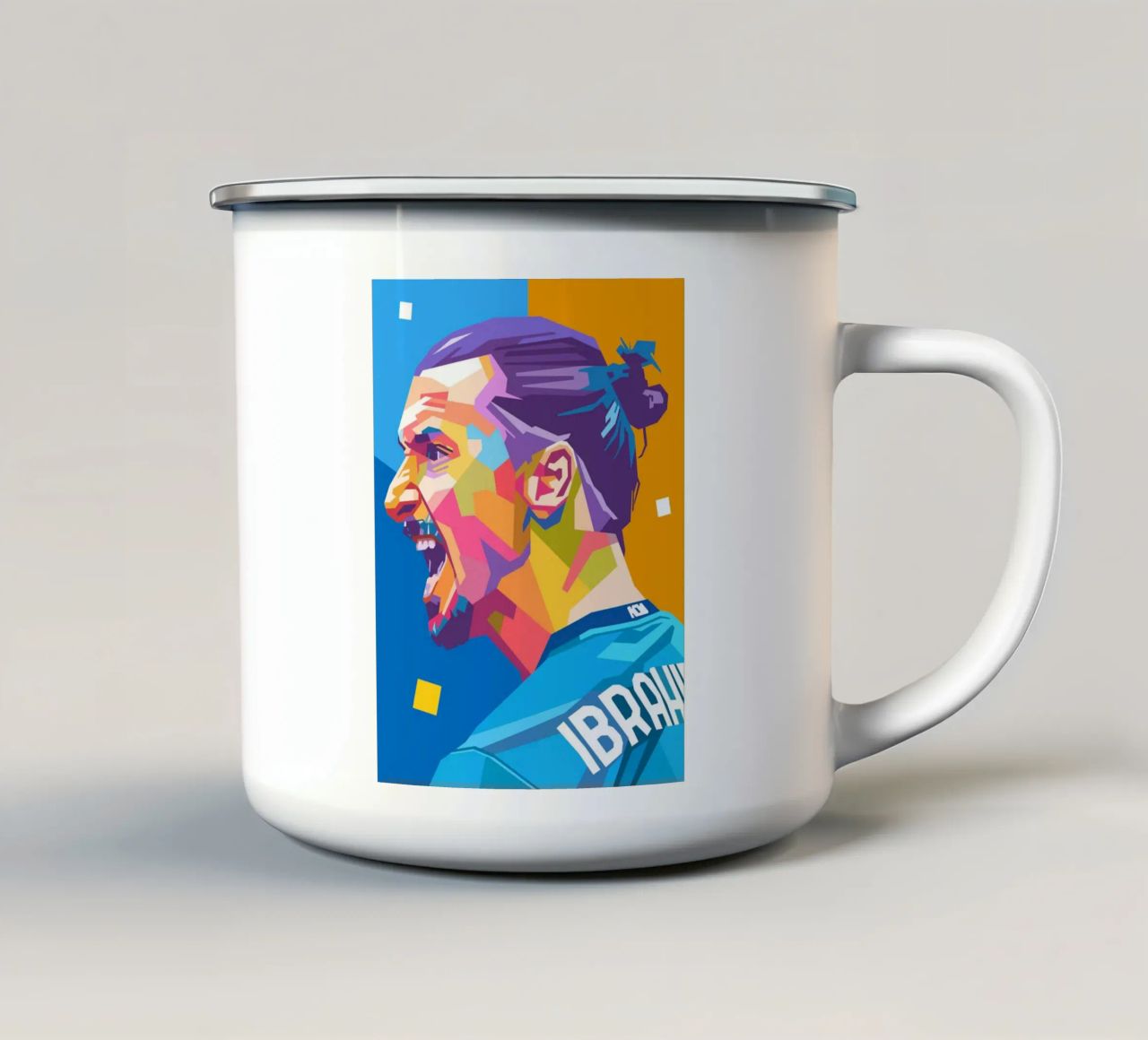 Zlatan Ibrahimovic giocatore di calcio iconico tazza in smalto da Hantamrata