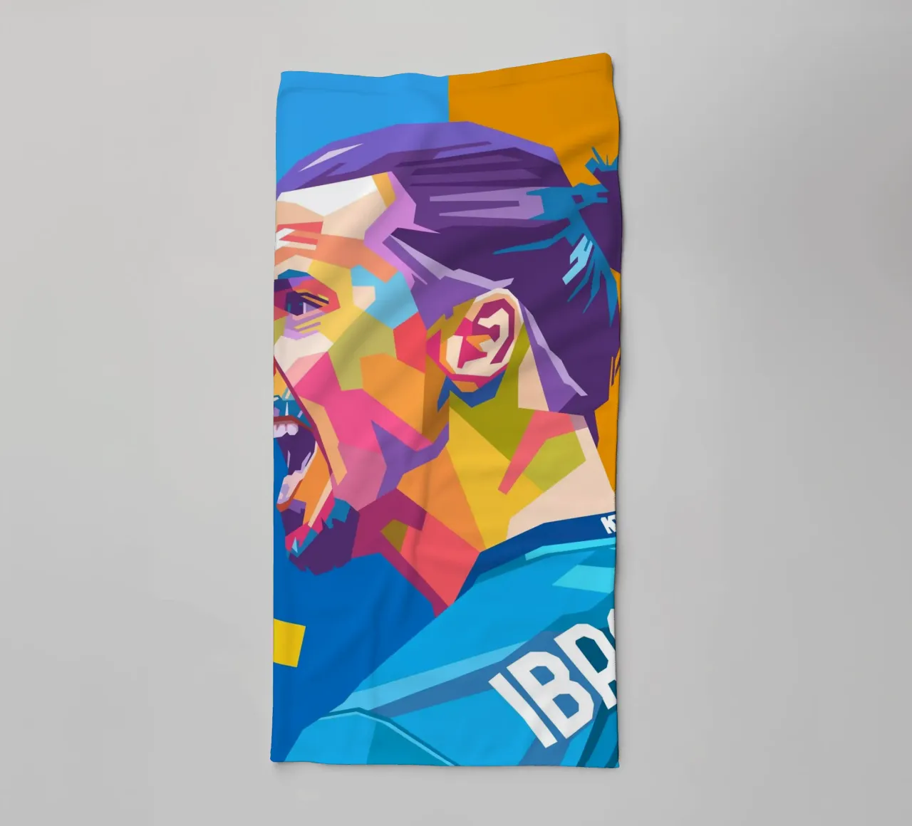Zlatan Ibrahimovic iconic football player towel by Hantamrata