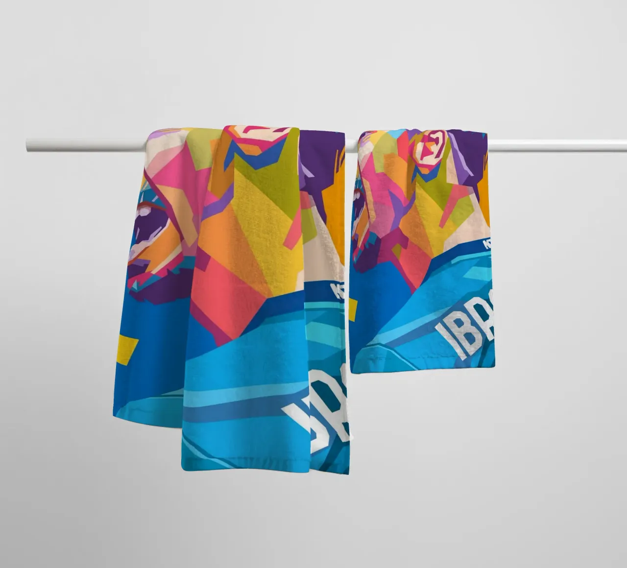 Zlatan Ibrahimovic iconic football player towel by Hantamrata