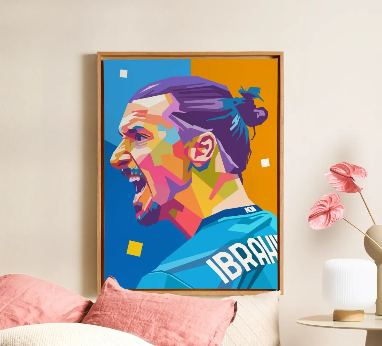 Zlatan Ibrahimovic iconic football player canvas by Hantamrata