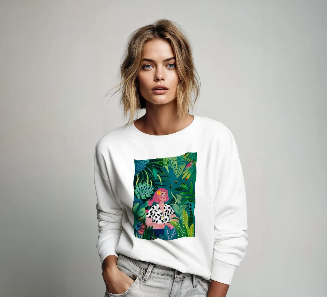 Lush Jungle Mystery sweatshirt by Ivory Frame